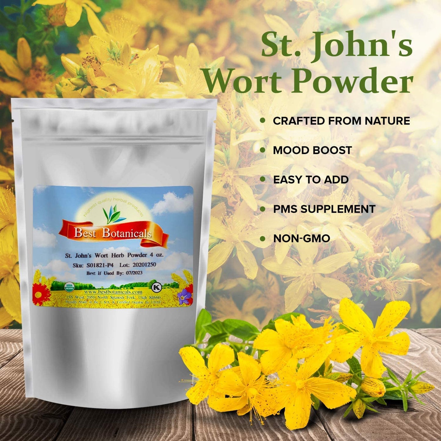 Best Botanicals St. John's Wort Powder 4 oz