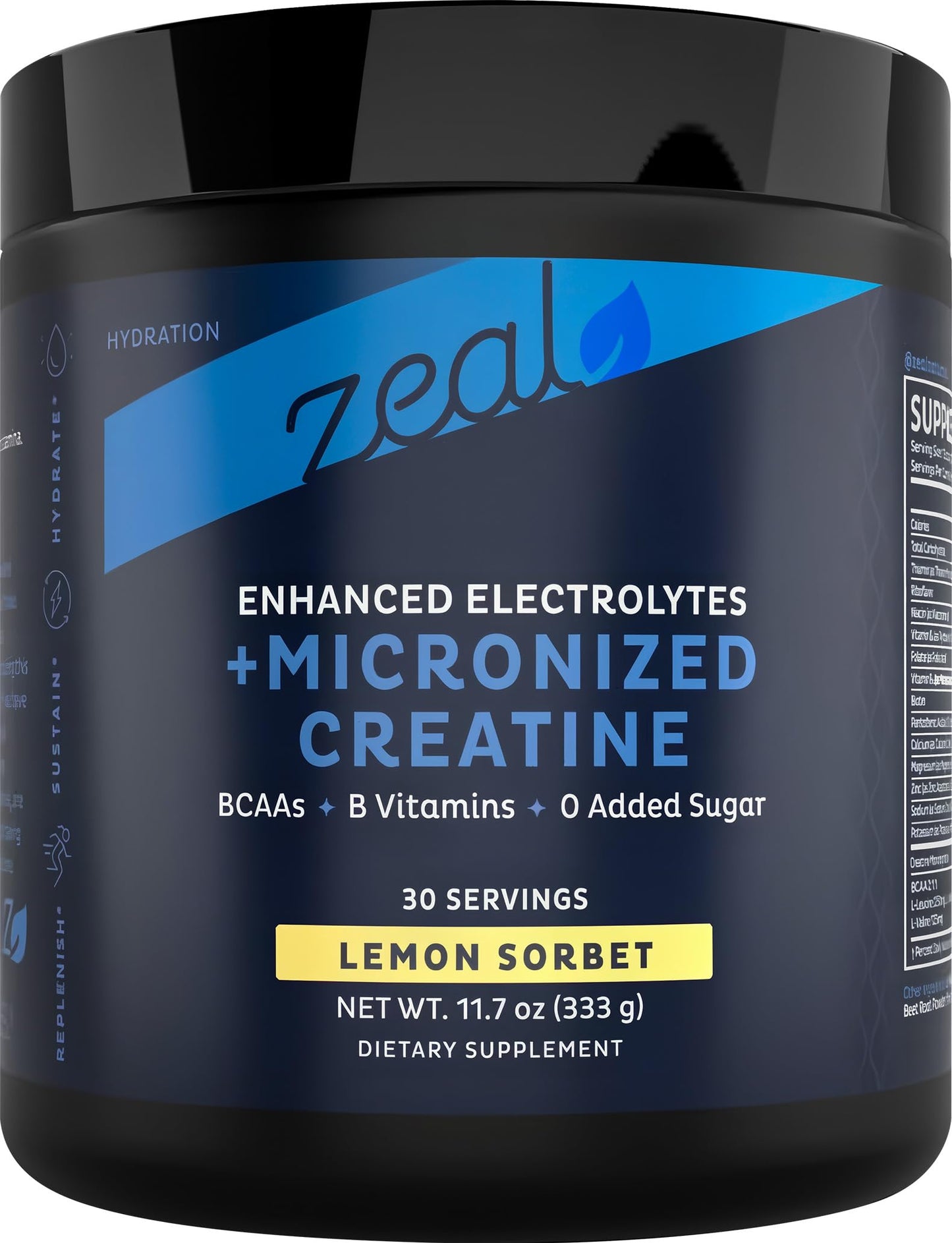 Zeal Naturals Creatine with Electrolytes & Brain Health Nootropics Powder 11.1 Ounce