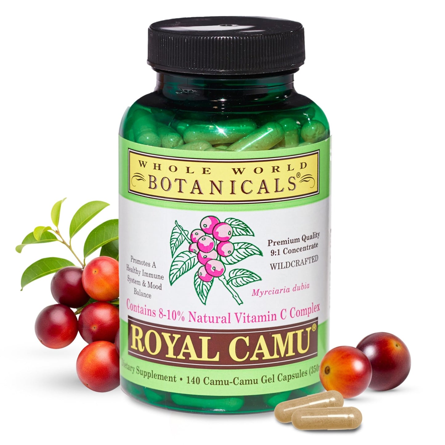 Whole World Botanicals Royal Camu Capsules, 140 Count