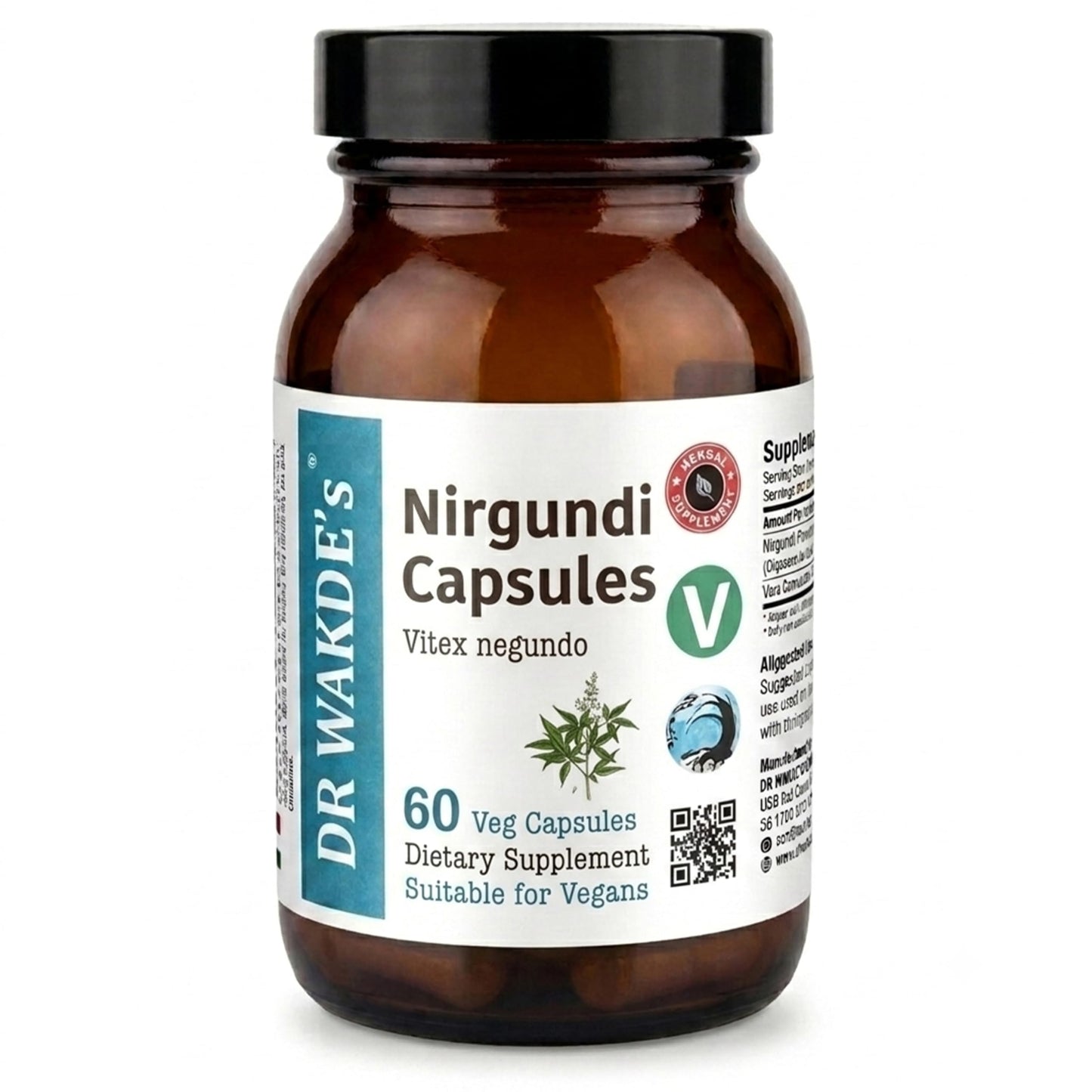DR WAKDE'S Nirgundi Capsules, 60 Veg Caps