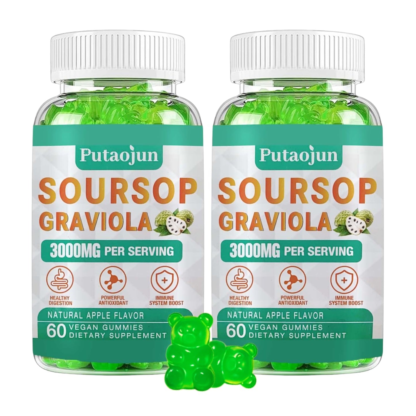 Putaojun Soursop Graviola Gummies 120 Gummies