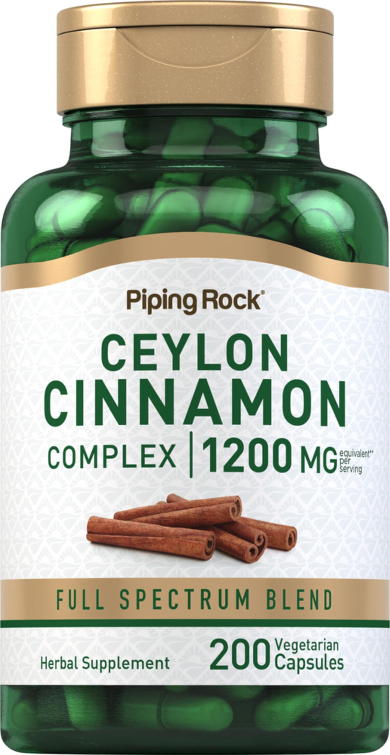 Piping Rock Ceylon Cinnamon Capsules 200 Count