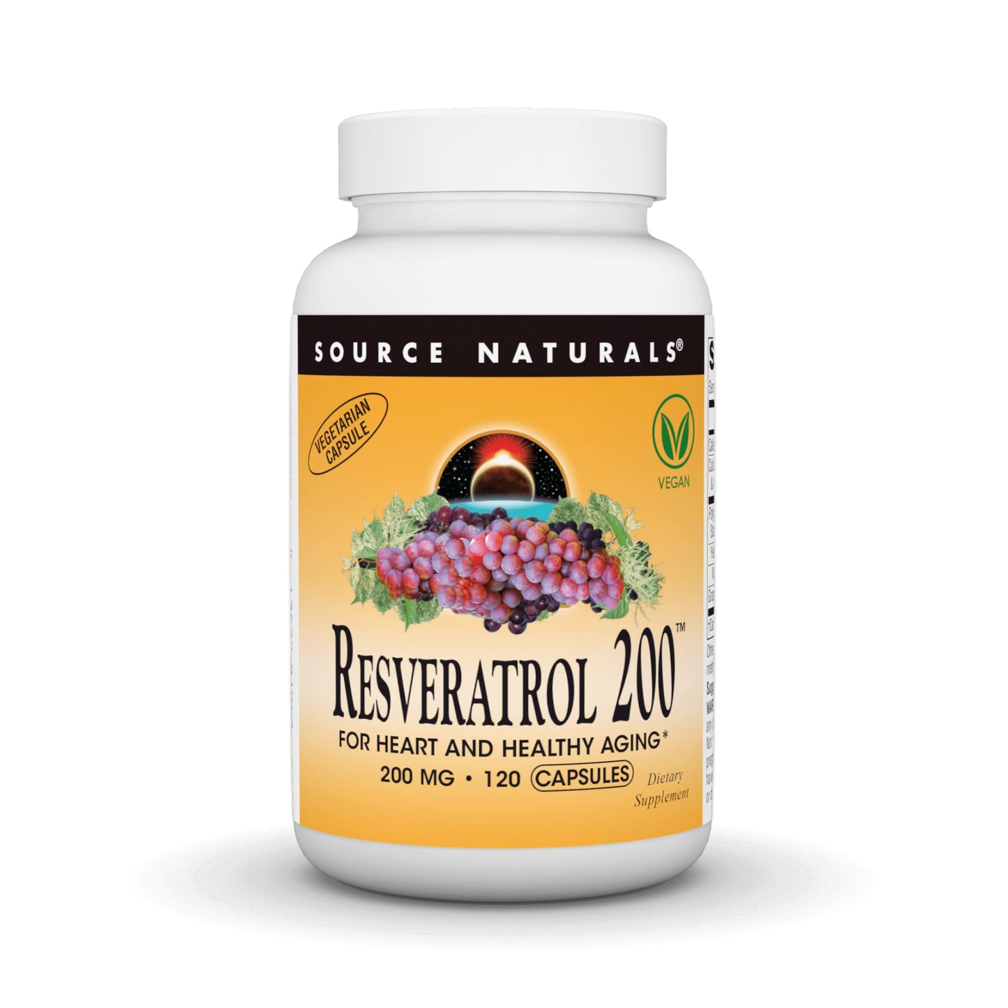Source Naturals Resveratrol 200 mg Capsule, 120 Count