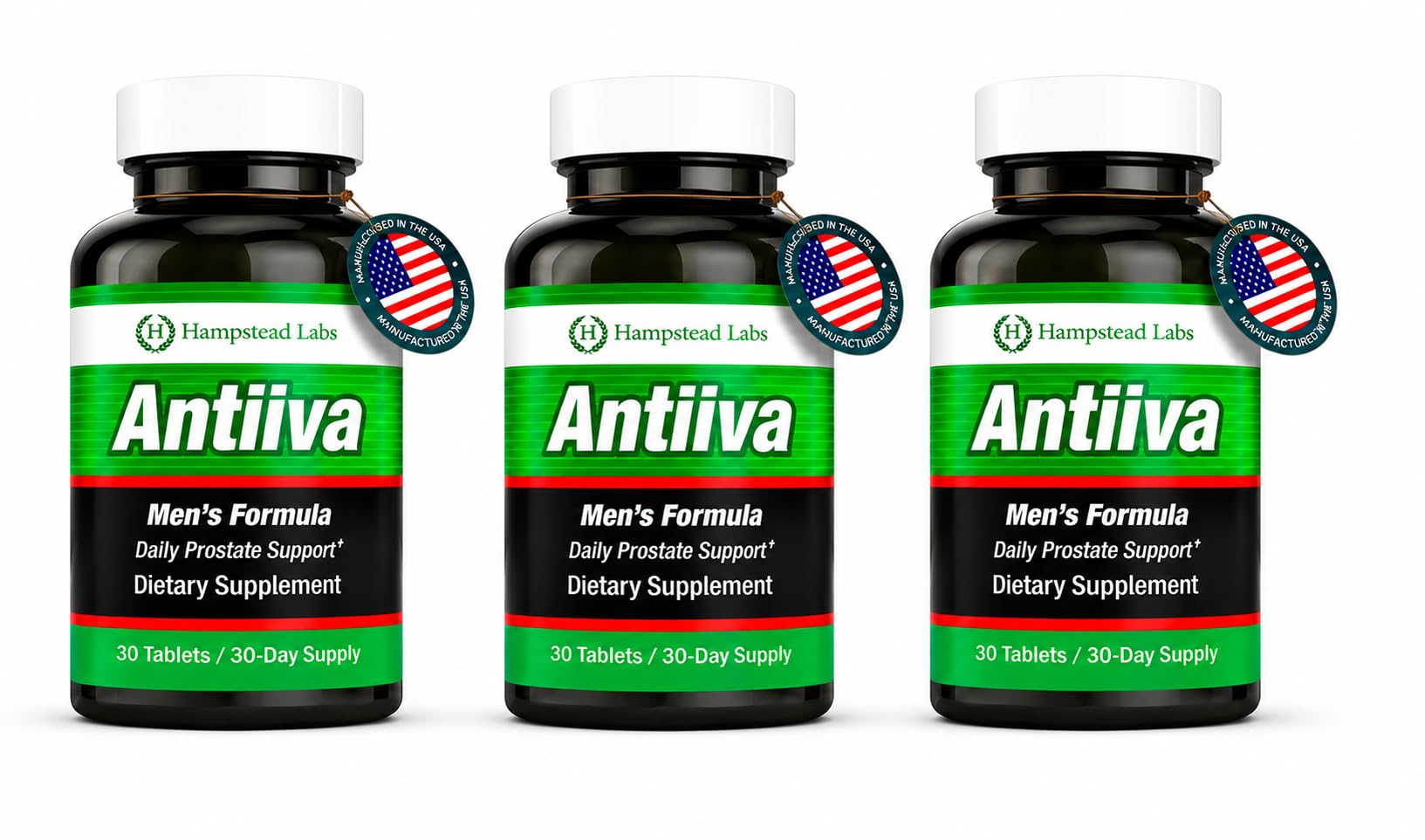 Hampstead Labs Prostate Health Supplement for Men with Beta Sitosterol and 90% Zinc Tablets, 90 Count