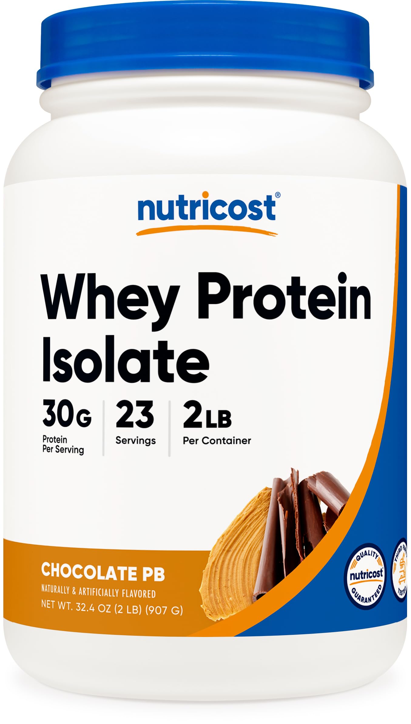 Nutricost Whey Protein Isolate (Chocolate Peanut Butter) Powder 32.4 oz