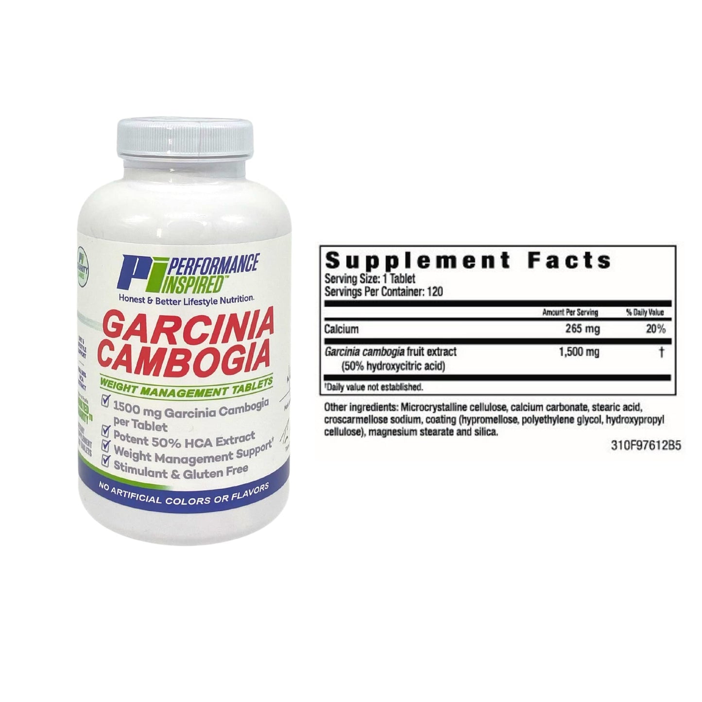 Performance Inspired Garcinia Cambogia 1500mg Tablet, 120 Count