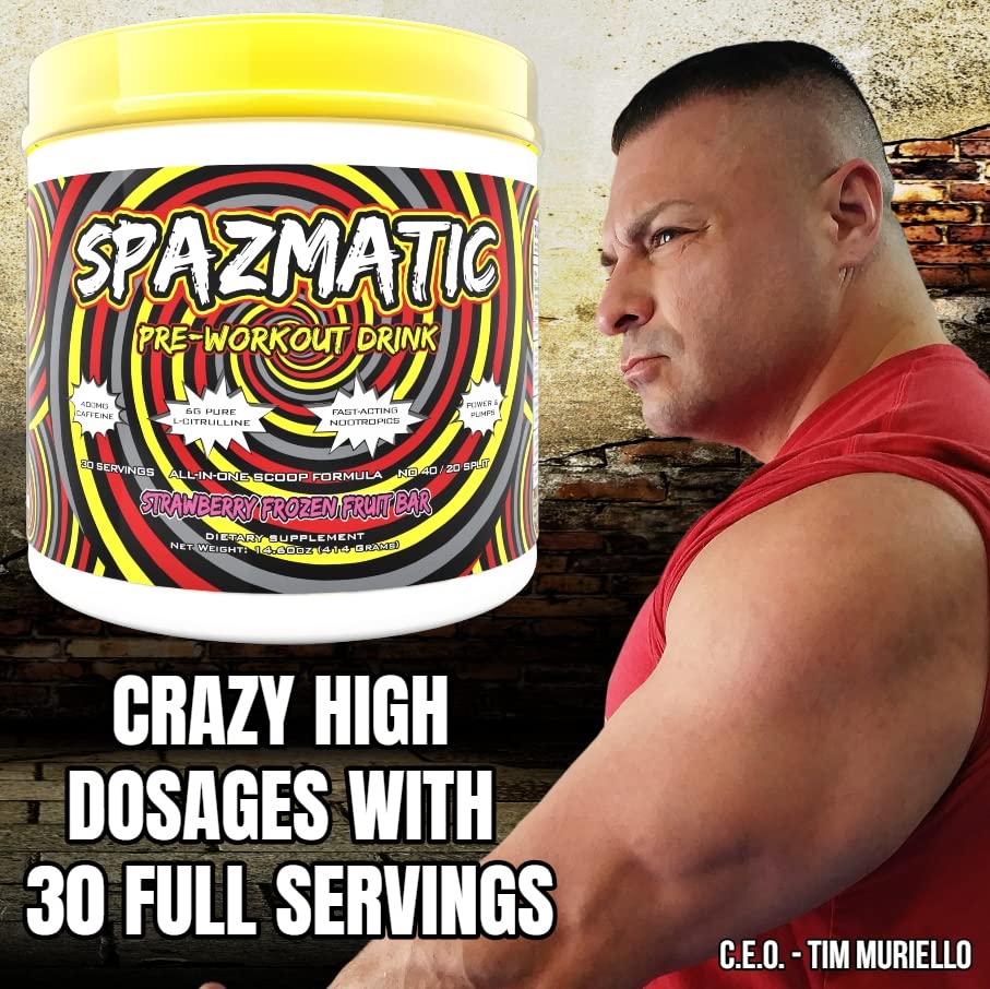 SPAZMATIC Pre-Workout Powder 13.8 Ounce