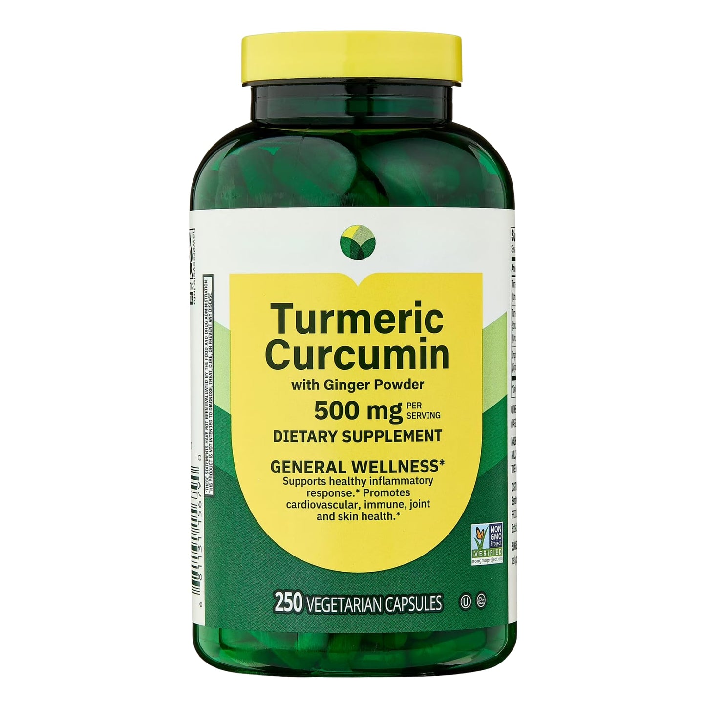 KP+ Turmeric Curcumin with Ginger Powder 500 mg Capsule, 250 Veg Capsules
