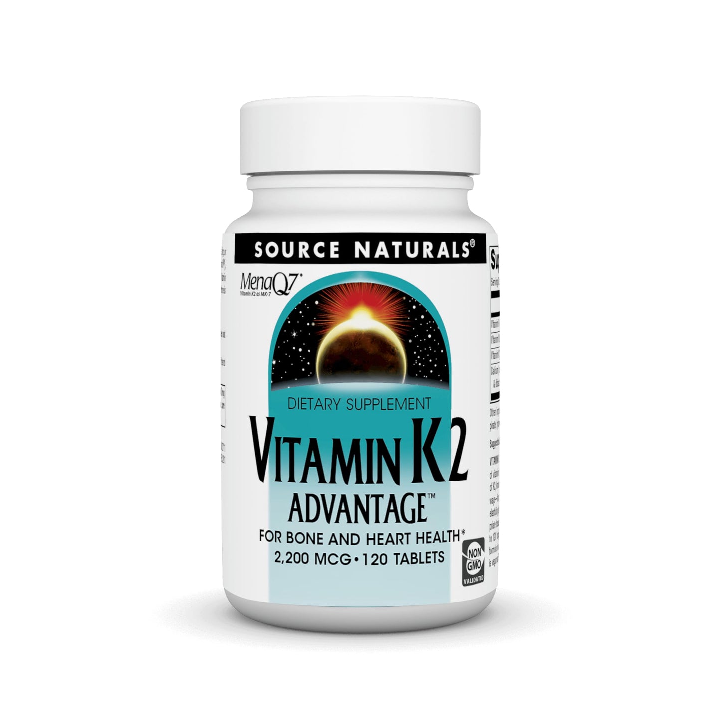 Source Naturals Vitamin K2 Advantage, for Bone and Heart Health*, 2200 mcg, 120 Tablets