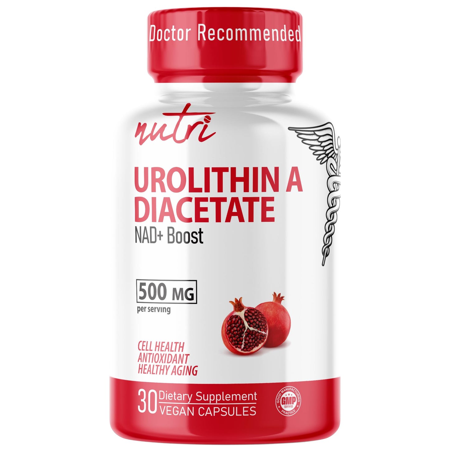 Nature's Fusions Nutri Urolithin A Supplement 500mg Capsule 30 Capsules