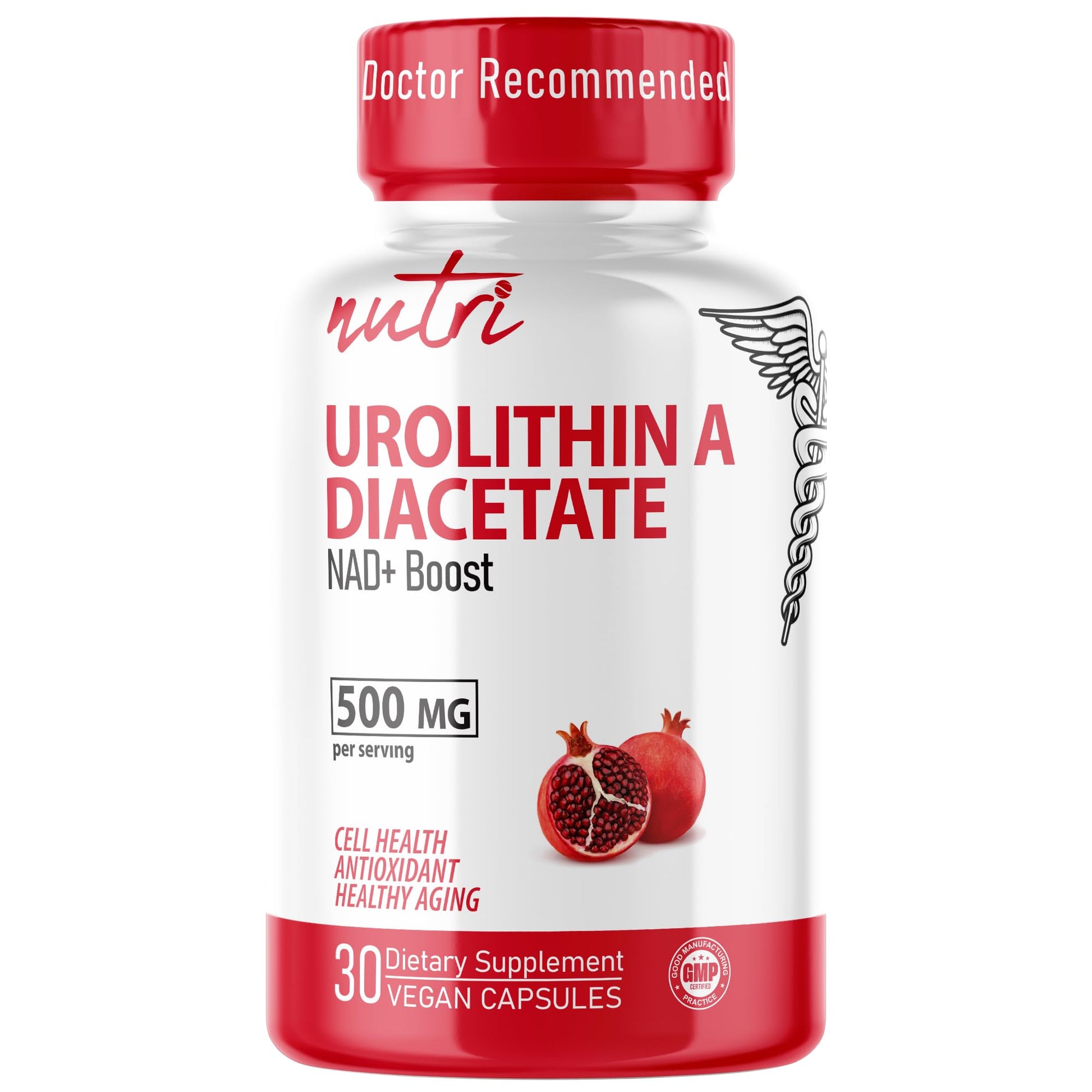 Nature's Fusions Nutri Urolithin A Supplement 500mg Capsule 30 Capsules