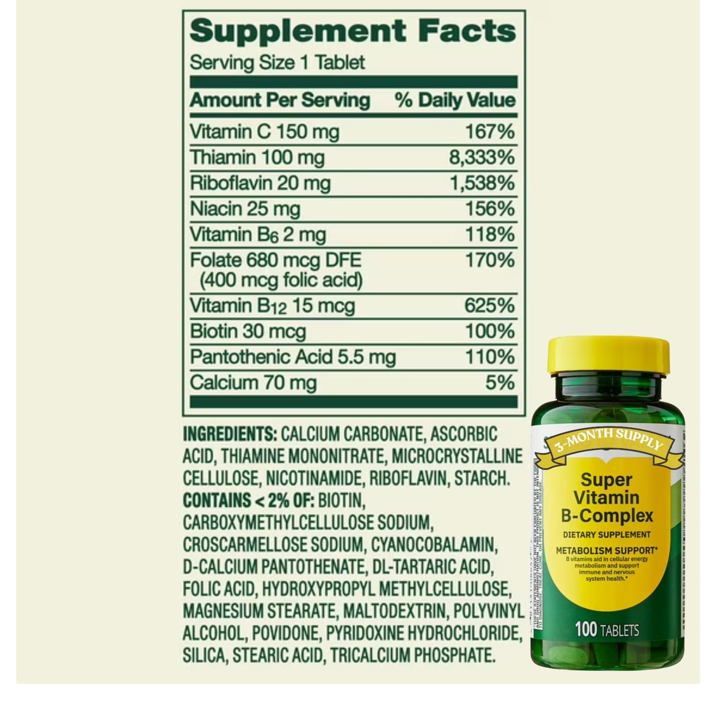 Nour Nutri Health Super Vitamin B-Complex, 250 Tablets
