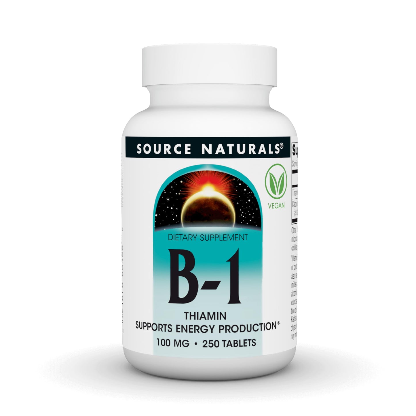 Source Naturals Vitamin B-1 Thiamin 100 mg, 250 Tablets
