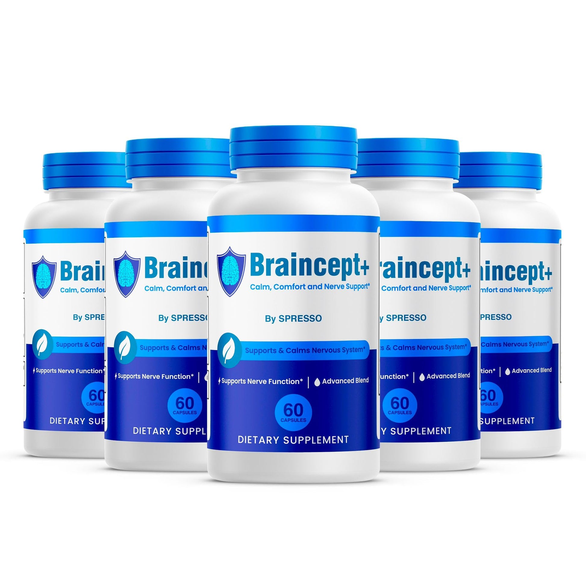 SPRESSO Braincept Plus Nerve Support Capsules, 300 Capsules