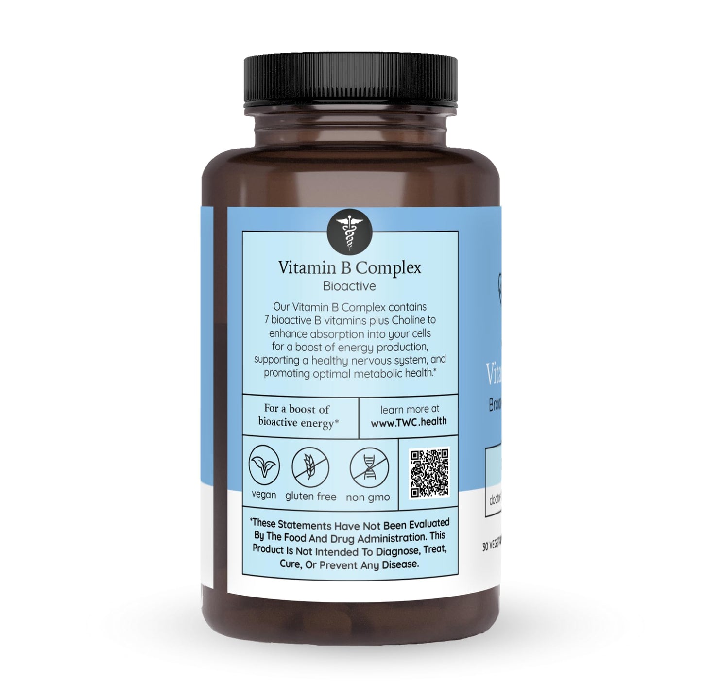 The Wellness Company Vitamin B Complex Capsules, 30 Count