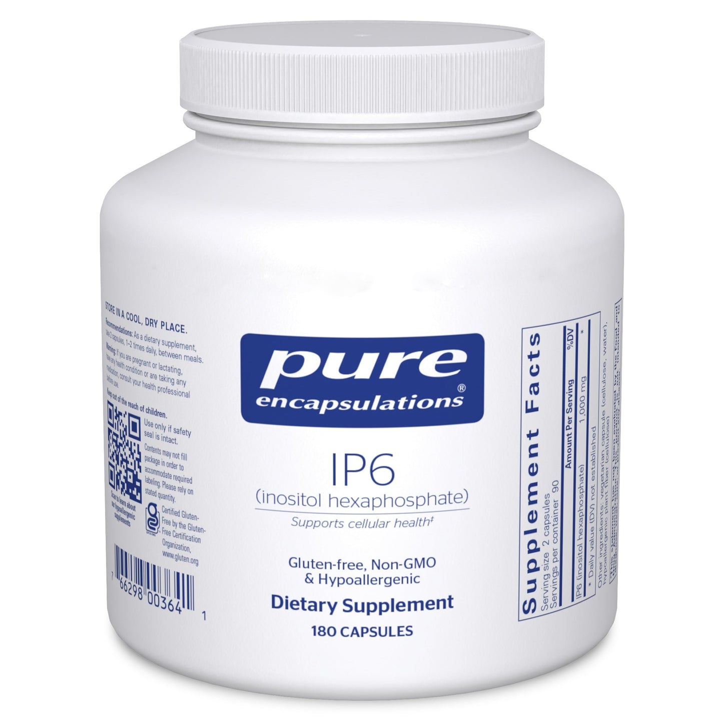 Pure Encapsulations IP6 (Inositol Hexaphosphate) 180 Capsules