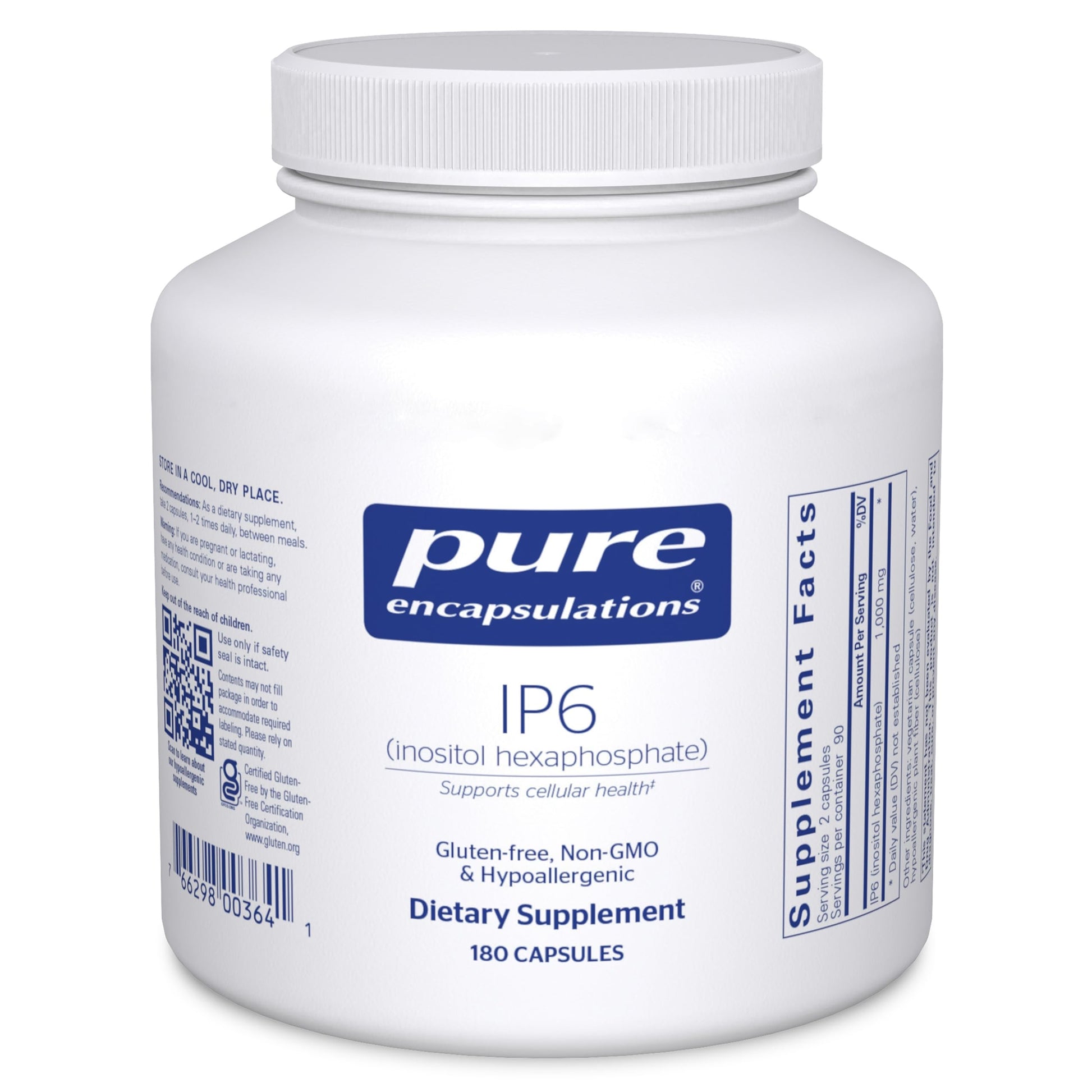 Pure Encapsulations IP6 (Inositol Hexaphosphate) 180 Capsules