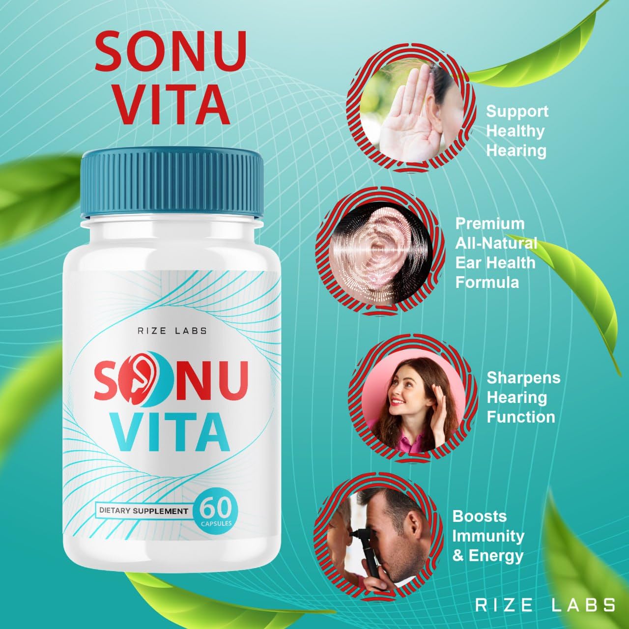 Rize Labs Sonu Vita Dietary Supplement Capsules, 60 Count