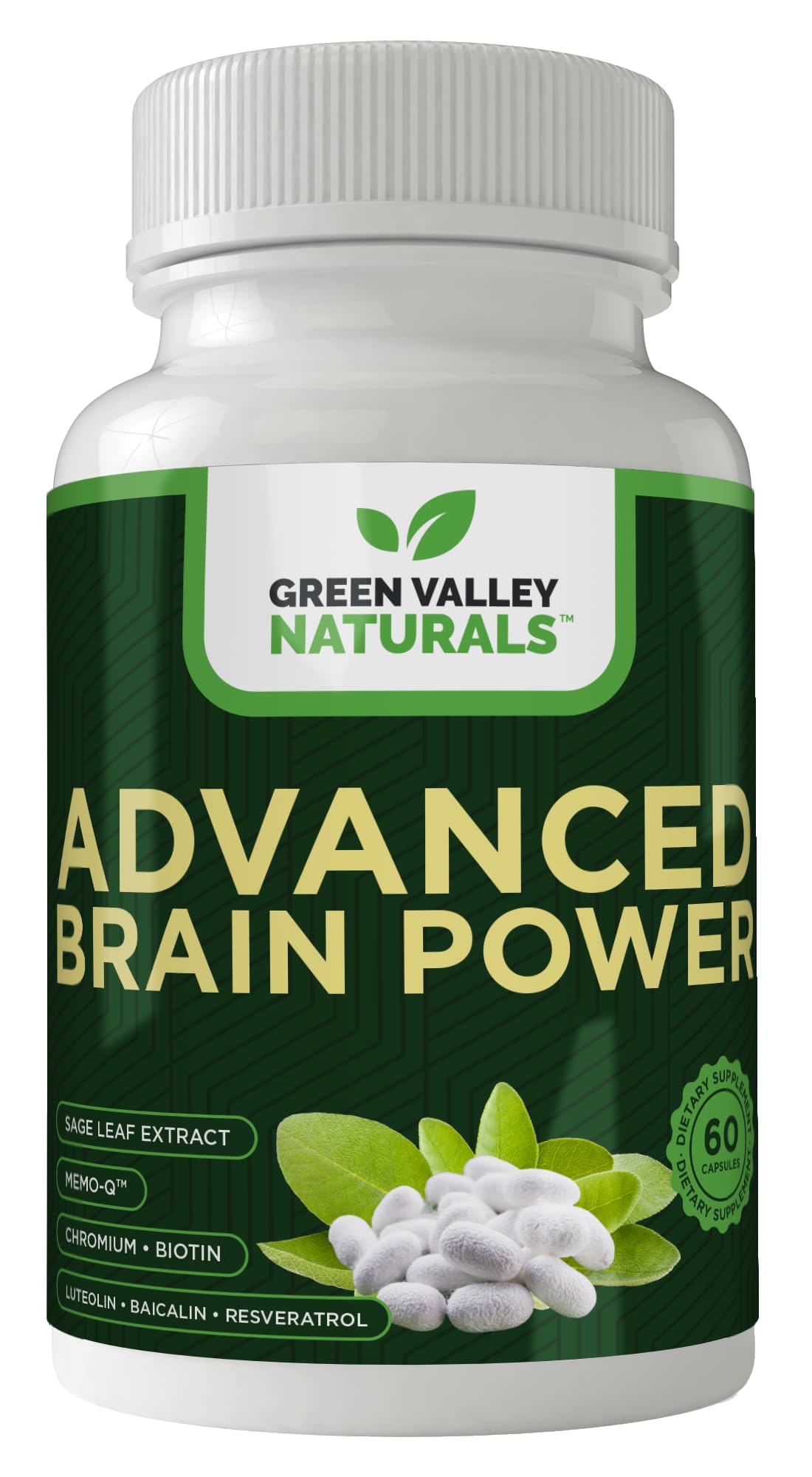 GREEN VALLEY NATURALS Advanced Brain Power Capsule 60 Count