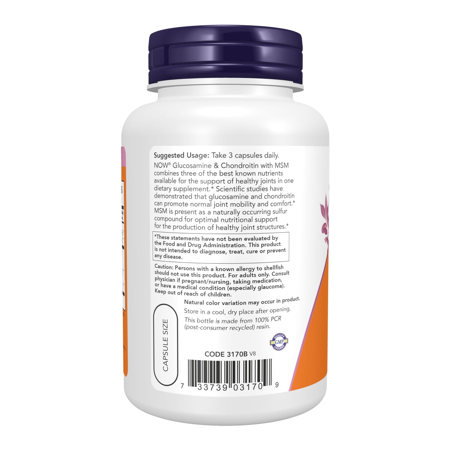 NOW Foods Glucosamine & Chondroitin with MSM 90 Capsules