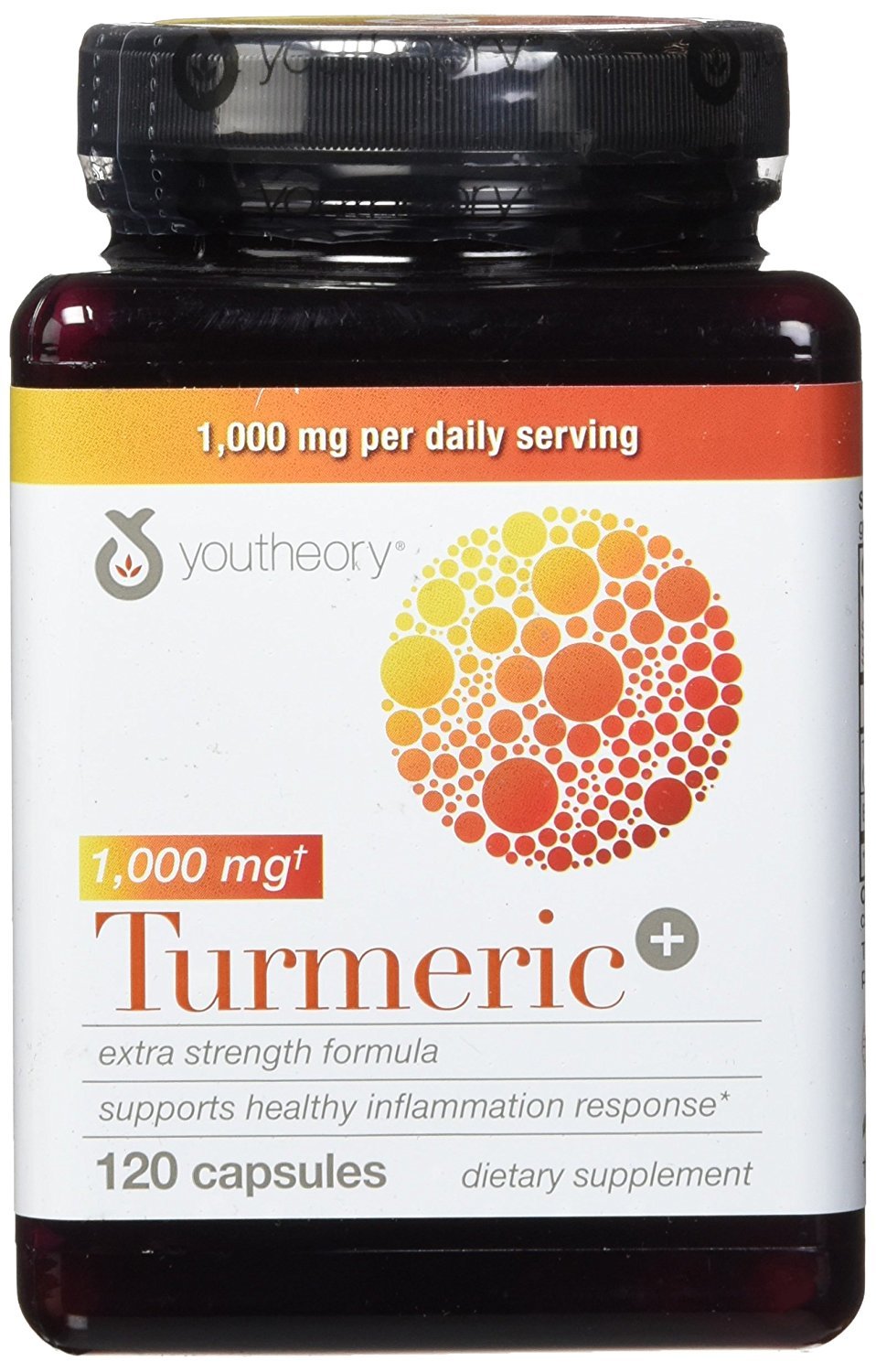 Youtheory Turmeric Extra Strength Formula 1000 mg Capsules 120 Count