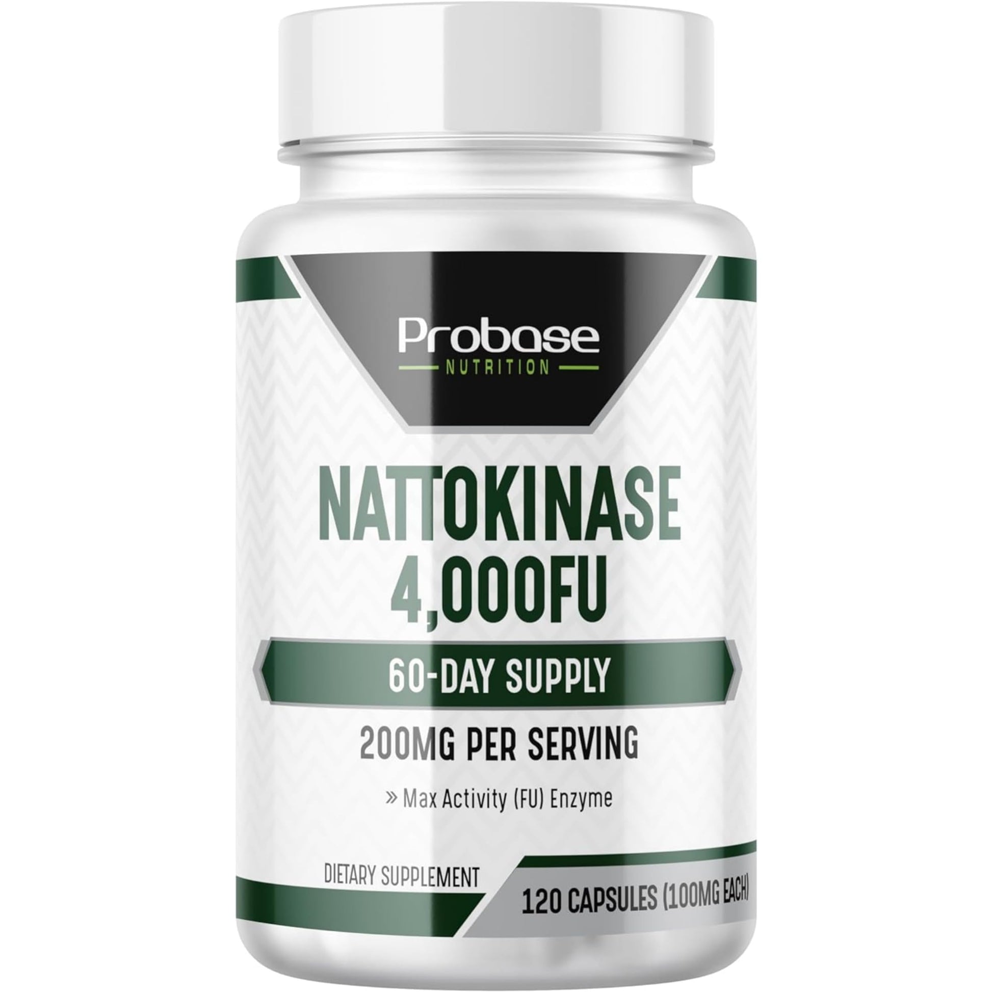 Probase Nutrition Nattokinase Supplement 4,000 FU Capsules, 120 Count