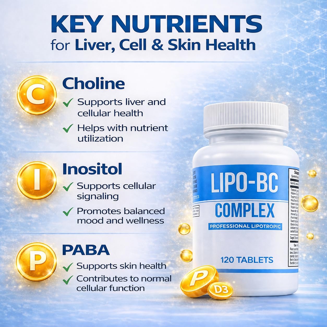 ES Global Brands Legere Lipo-BC B-Complex Lipotropic Pills Tablet, 1 Count