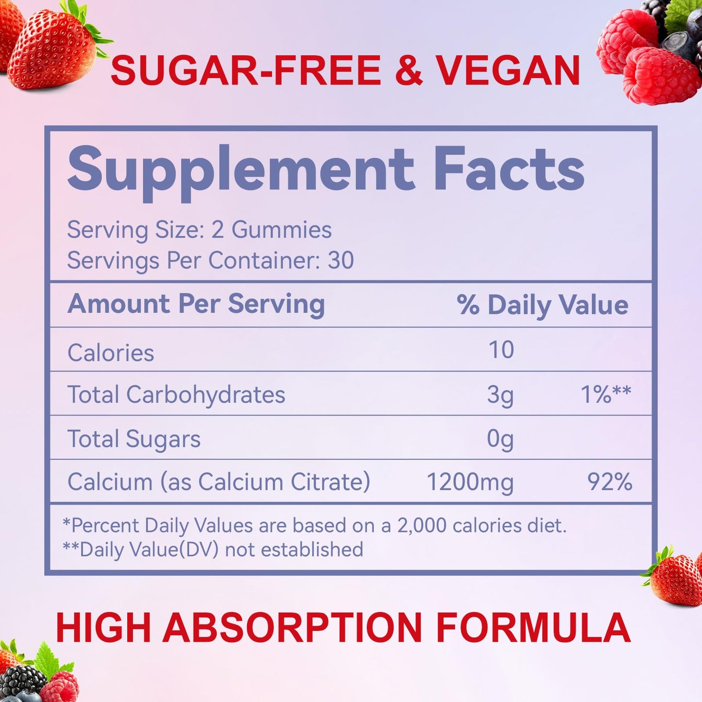 EAZGOO Calcium Citrate Gummies 60 Count