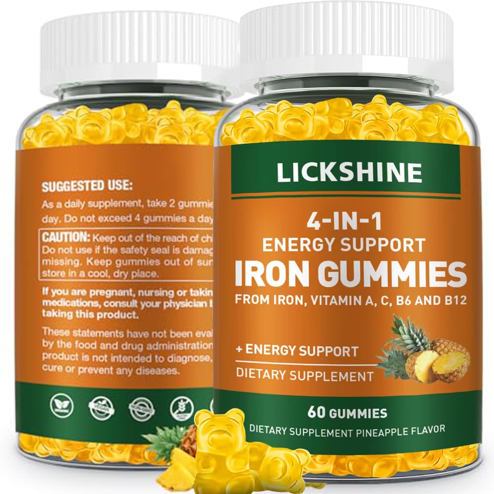 lickshine Iron Gummies 60 Gummies