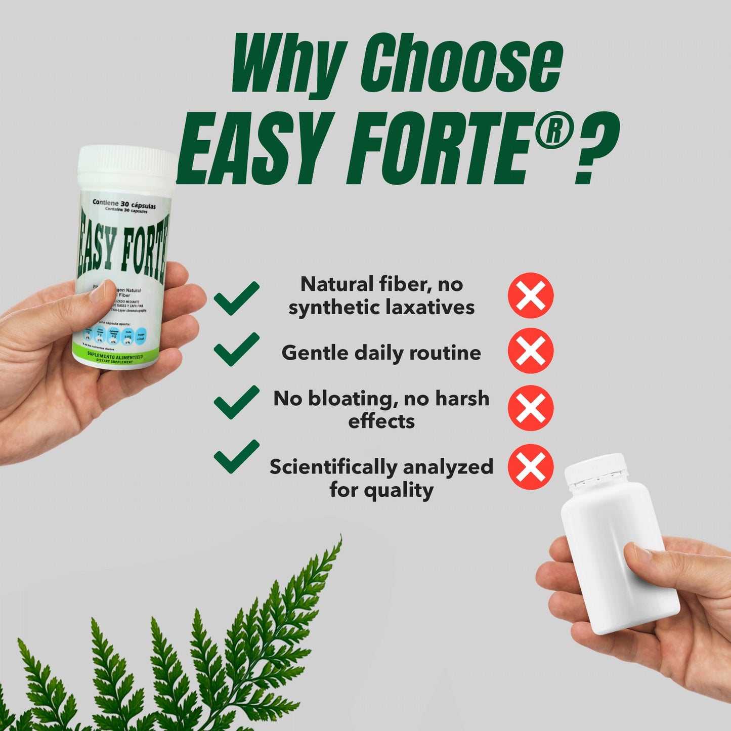 Generic Easy Forte by Easy Figure Natural Fiber Capsules, 90 Capsules