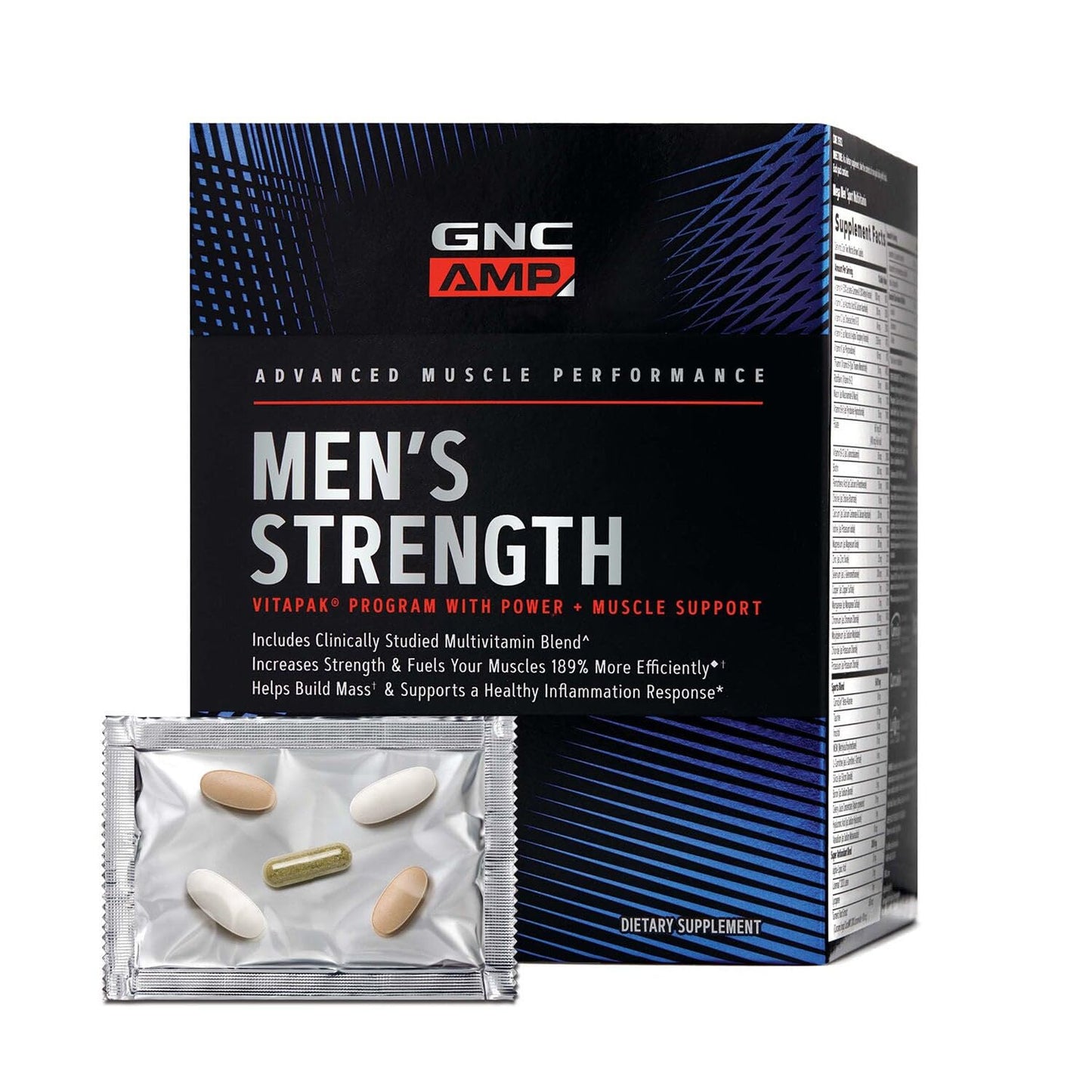 GNC AMP Men’s Strength Vitapak Program Tablet 30 Count
