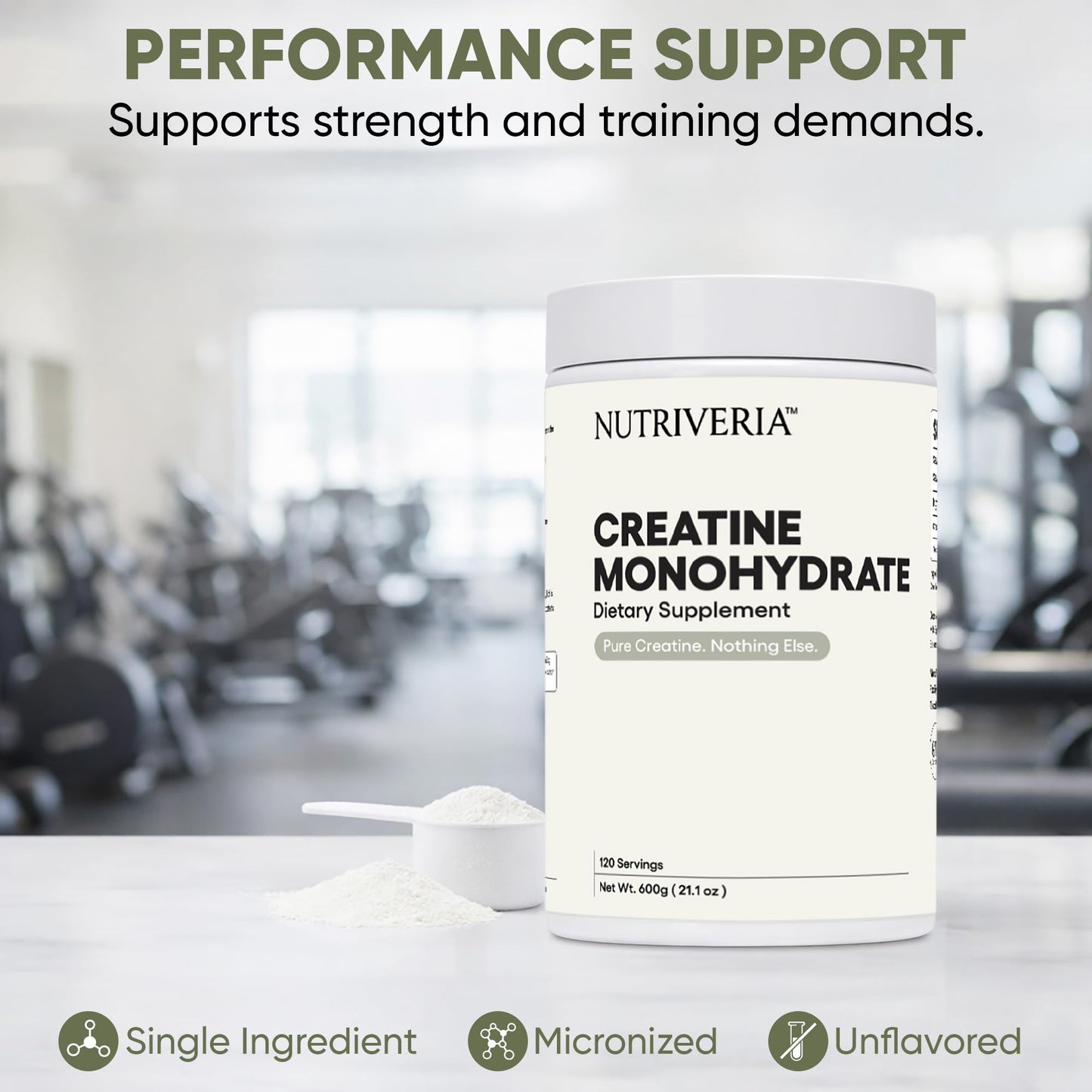 Nutriveria Micronized Creatine Monohydrate Powder 21.2 oz