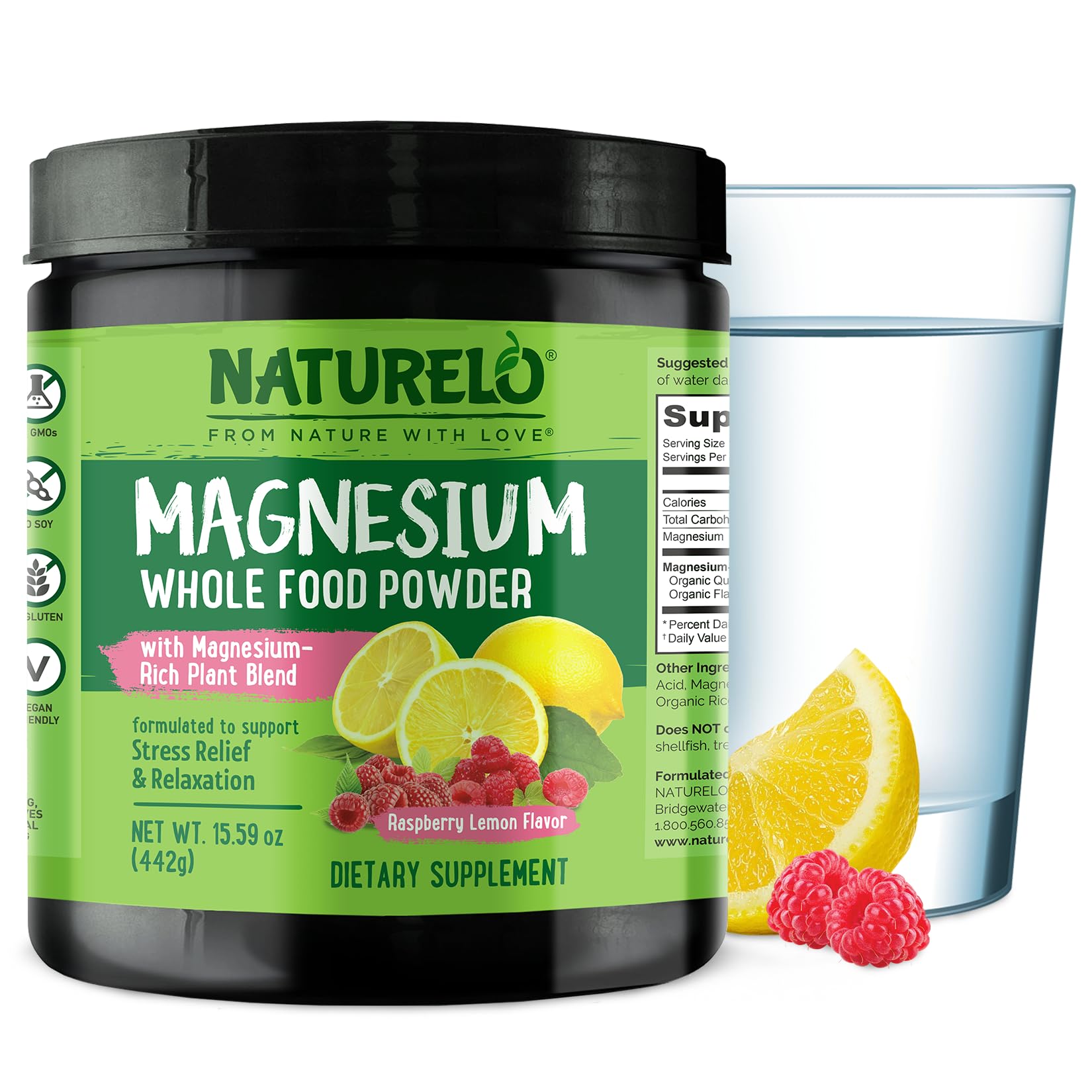 NATURELO Magnesium Powder 15 oz