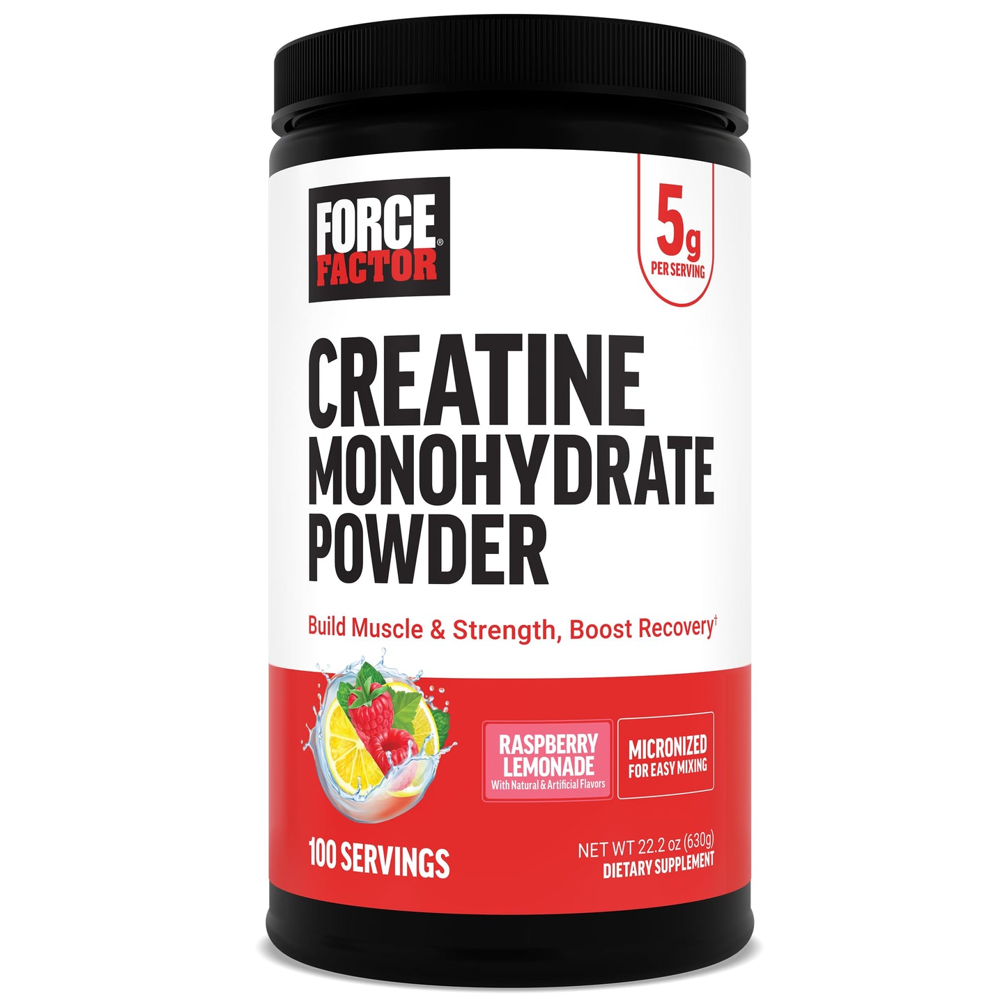 Force Factor Creatine Monohydrate Powder, 100 Servings