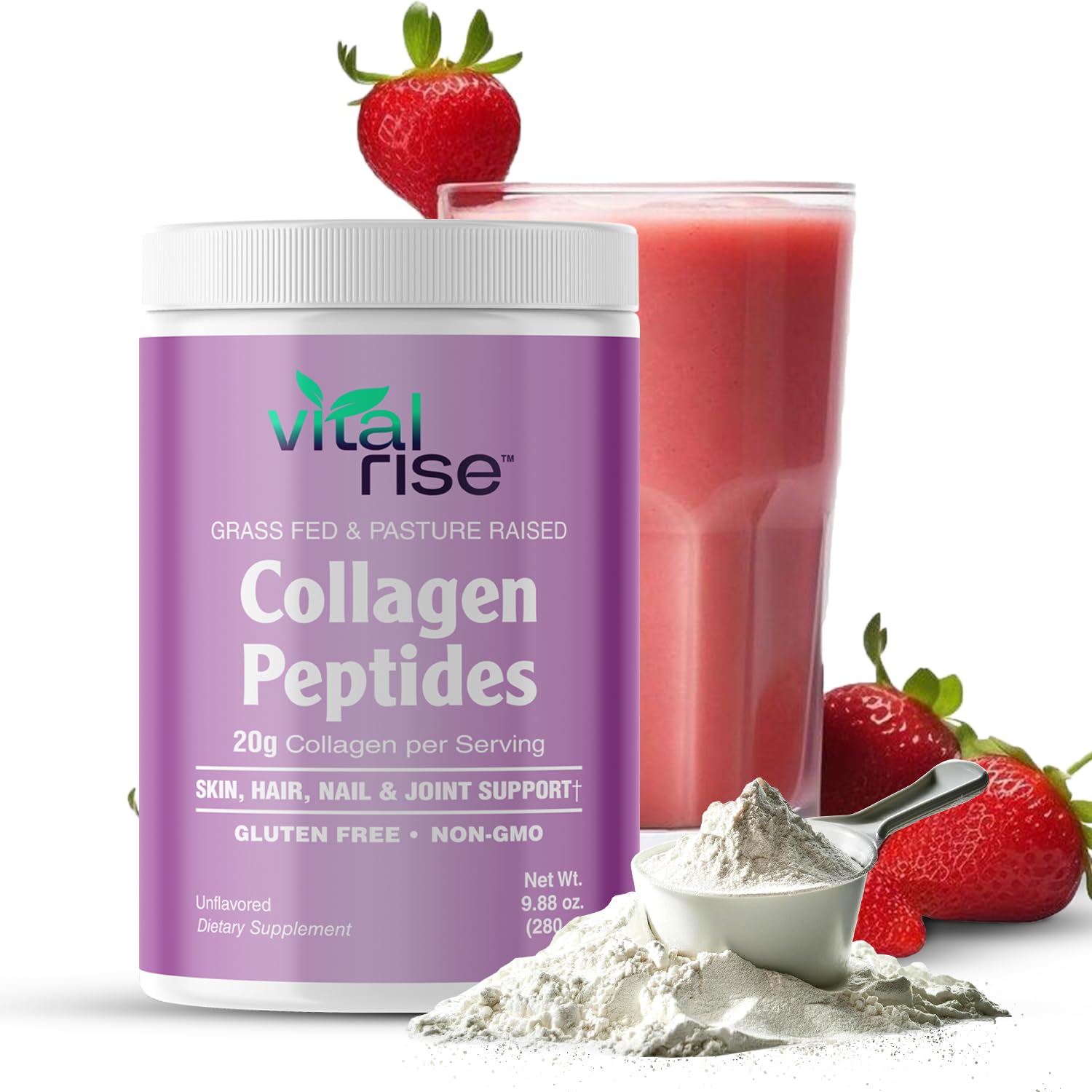 Vital Rise Hydrolyzed Collagen Powder 9.88 oz