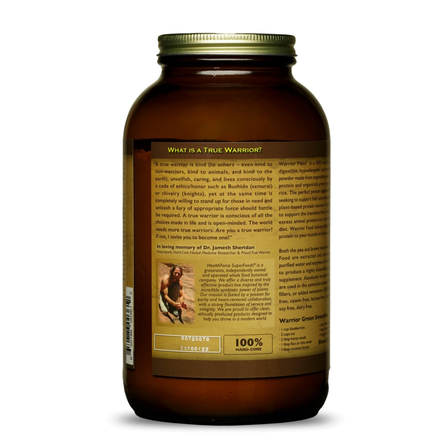 HEALTHFORCE SUPERFOODS Warrior Food Protein Powder Vanilla Flavor, 1.1 lb