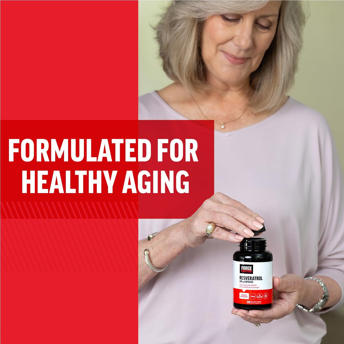 Force Factor Resveratrol Supplement Capsule, 120 Count