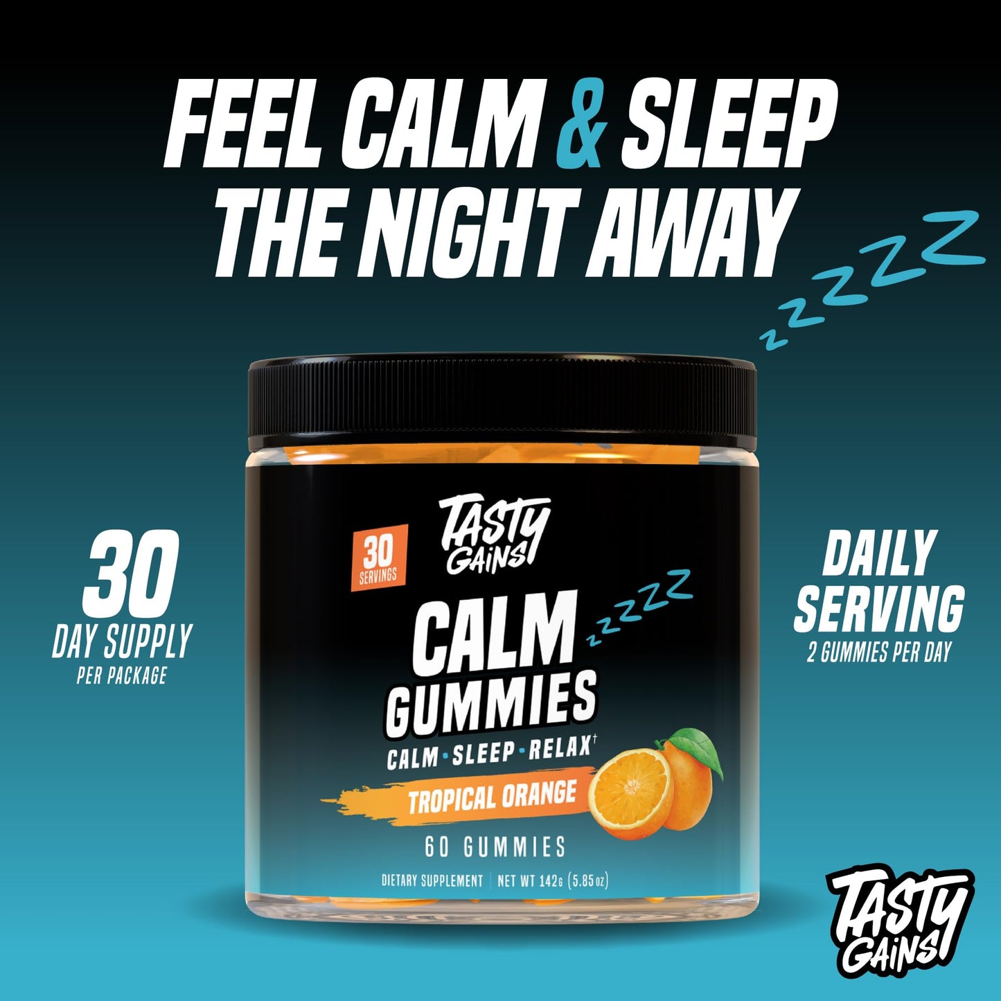 TASTY GAINS Magnesium Gummies 60 Chews