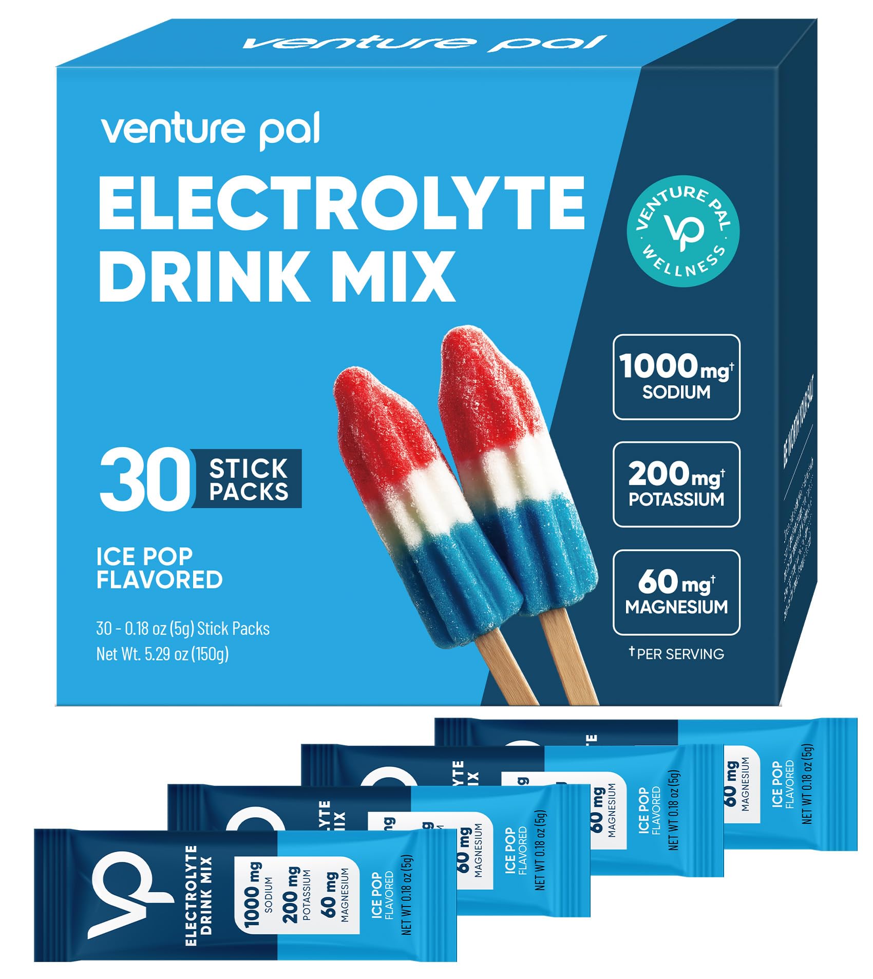 Venture Pal Electrolytes Powder Packets, 180 Count