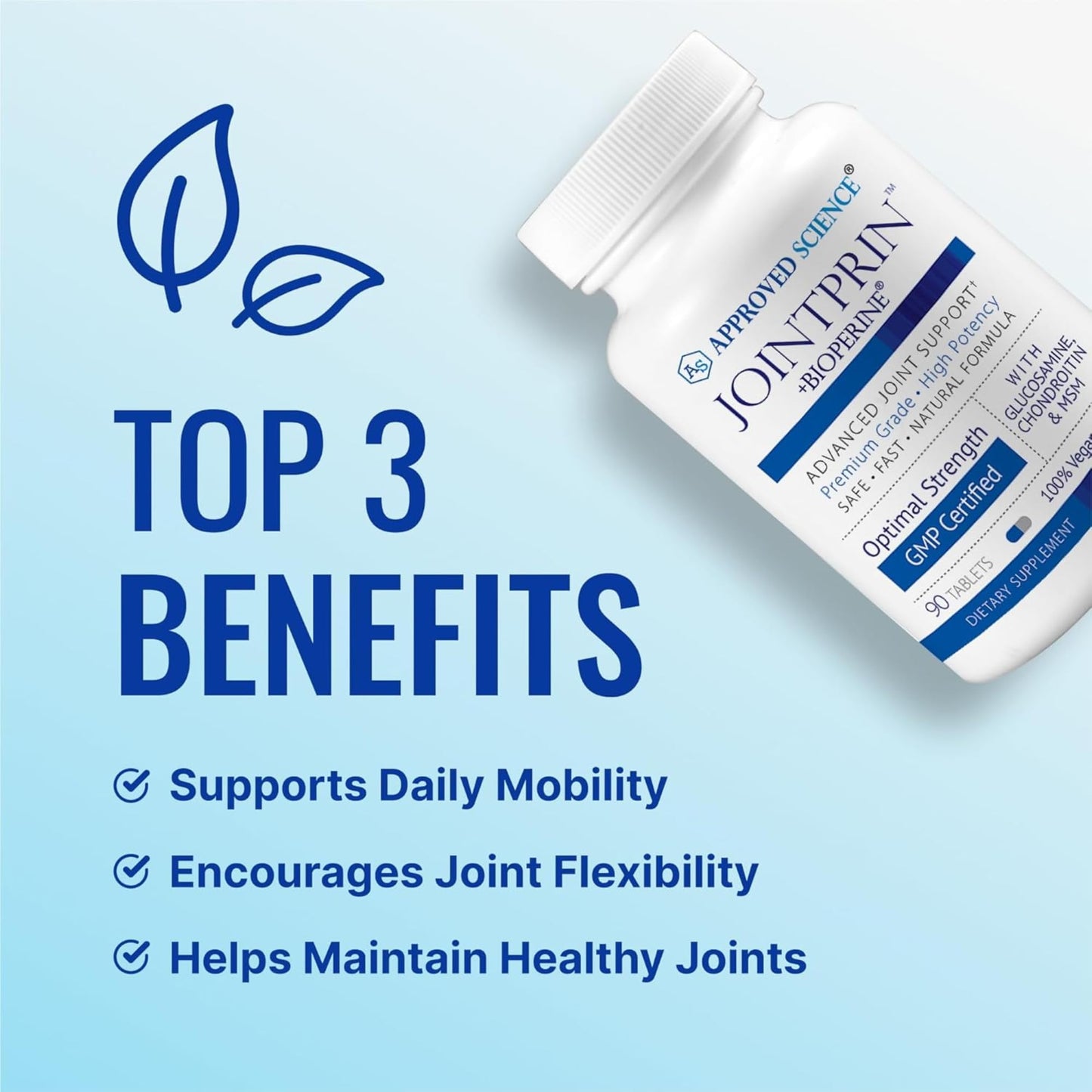 Approved Science Jointprin Joint Support Supplement (Glucosamine, MSM, Chondroitin, Turmeric, Boswellia, BioPerine) 90 Tablets