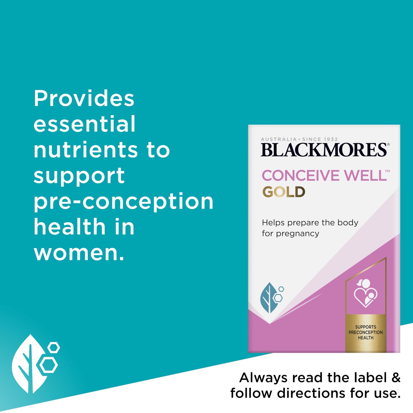 Blackmores Conceive Well Gold 28 Tablets + 28 Capsules