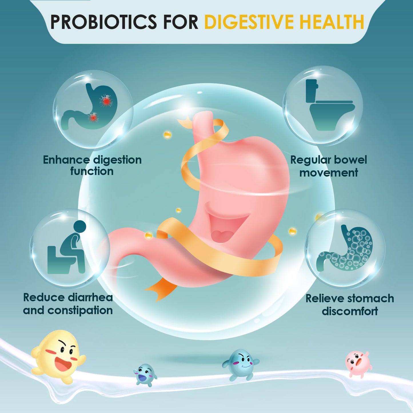ZEBORA Probiotics for Men Digestive Health Tablet, 90 Tablets