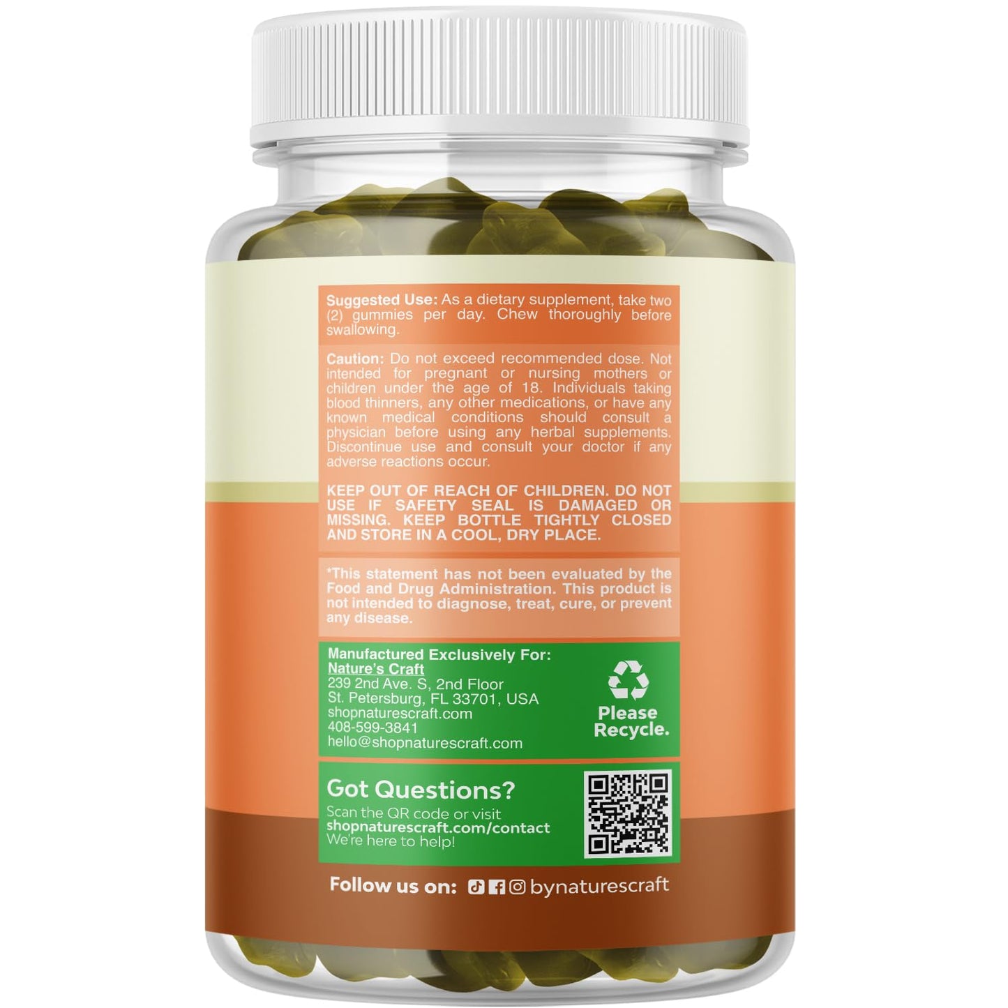 Natures Craft Thyroid Support Gummies 120 Count