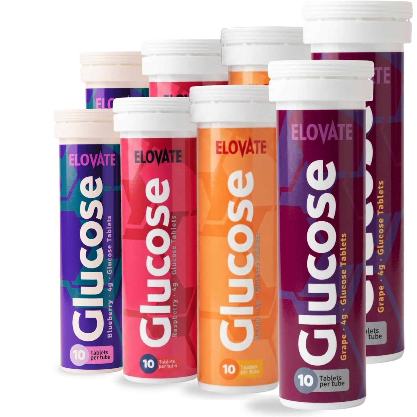 ELOVATE Glucose Tablets Easy to Chew 80 Count