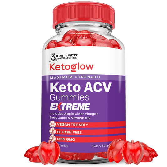 Justified Laboratories Keto Glow Keto ACV Gummies Extreme 2000MG Gummy 60 Count