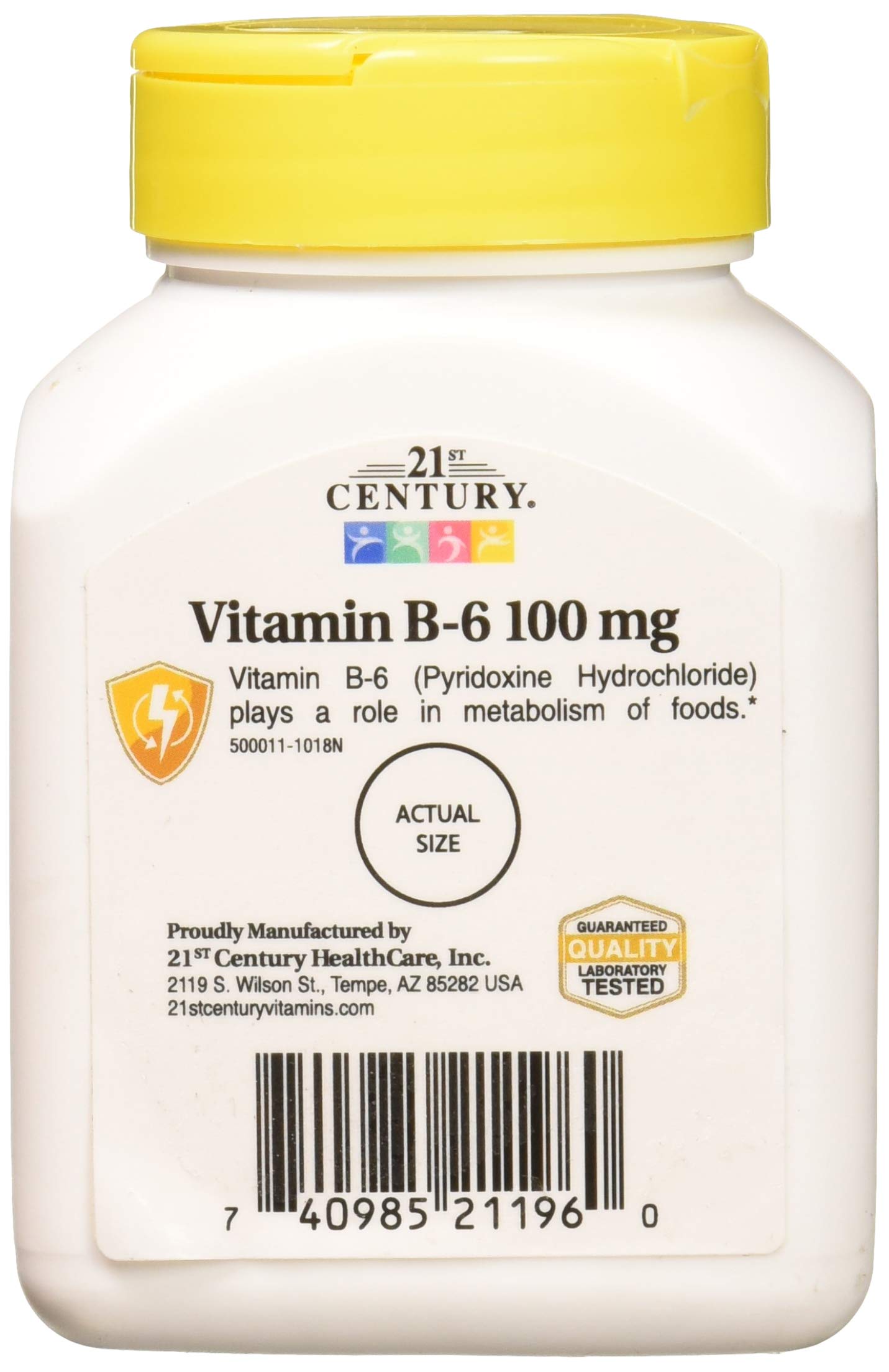 21st Century Vitamin B-6 100 Mg Tablet, 110 Tablets