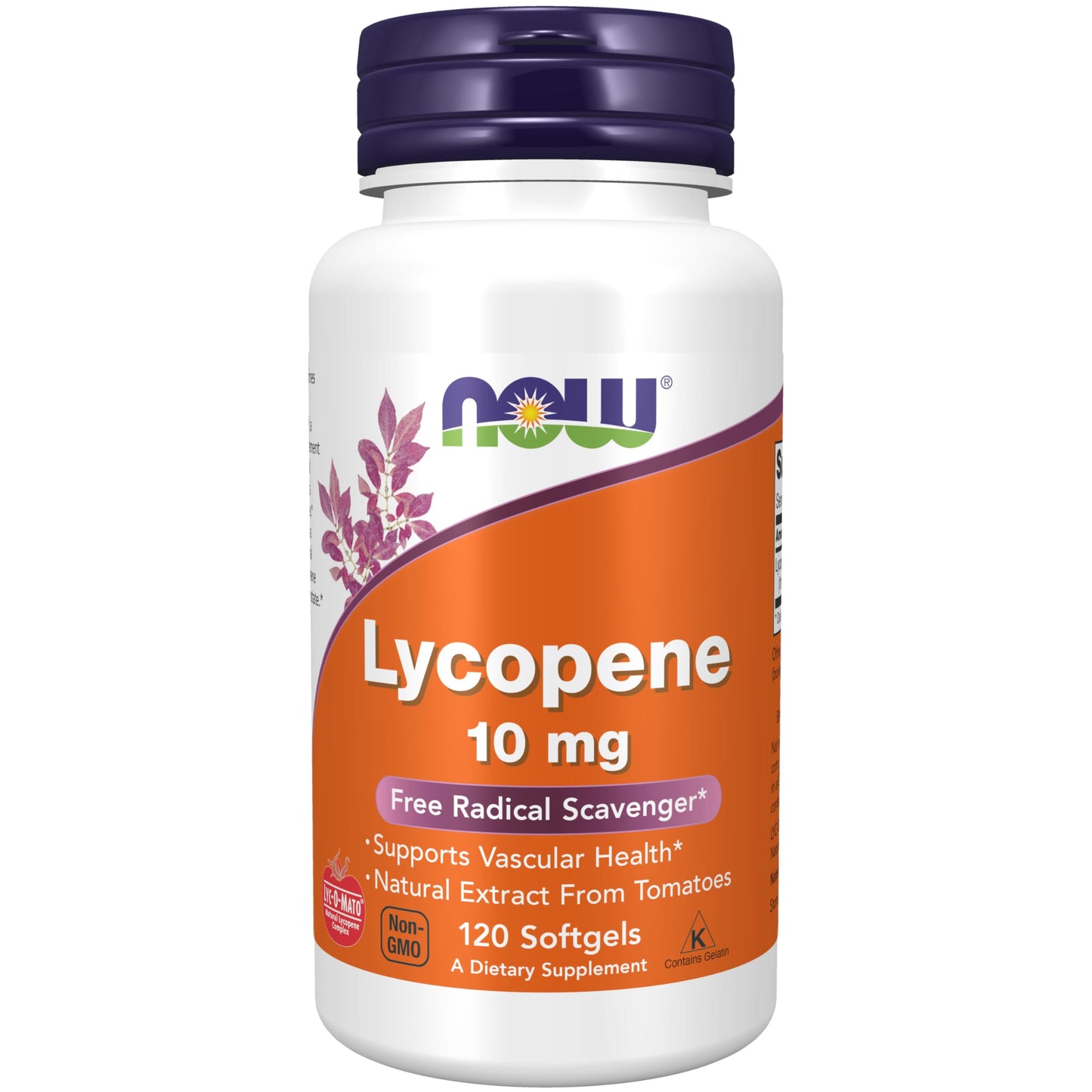 NOW Foods Lycopene 10 mg with Natural Extract from Tomatoes Softgels, 120 Softgels
