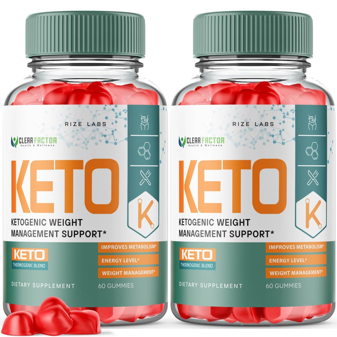 Rize Labs Clear Factor Keto ACV Gummies, 120 Gummies