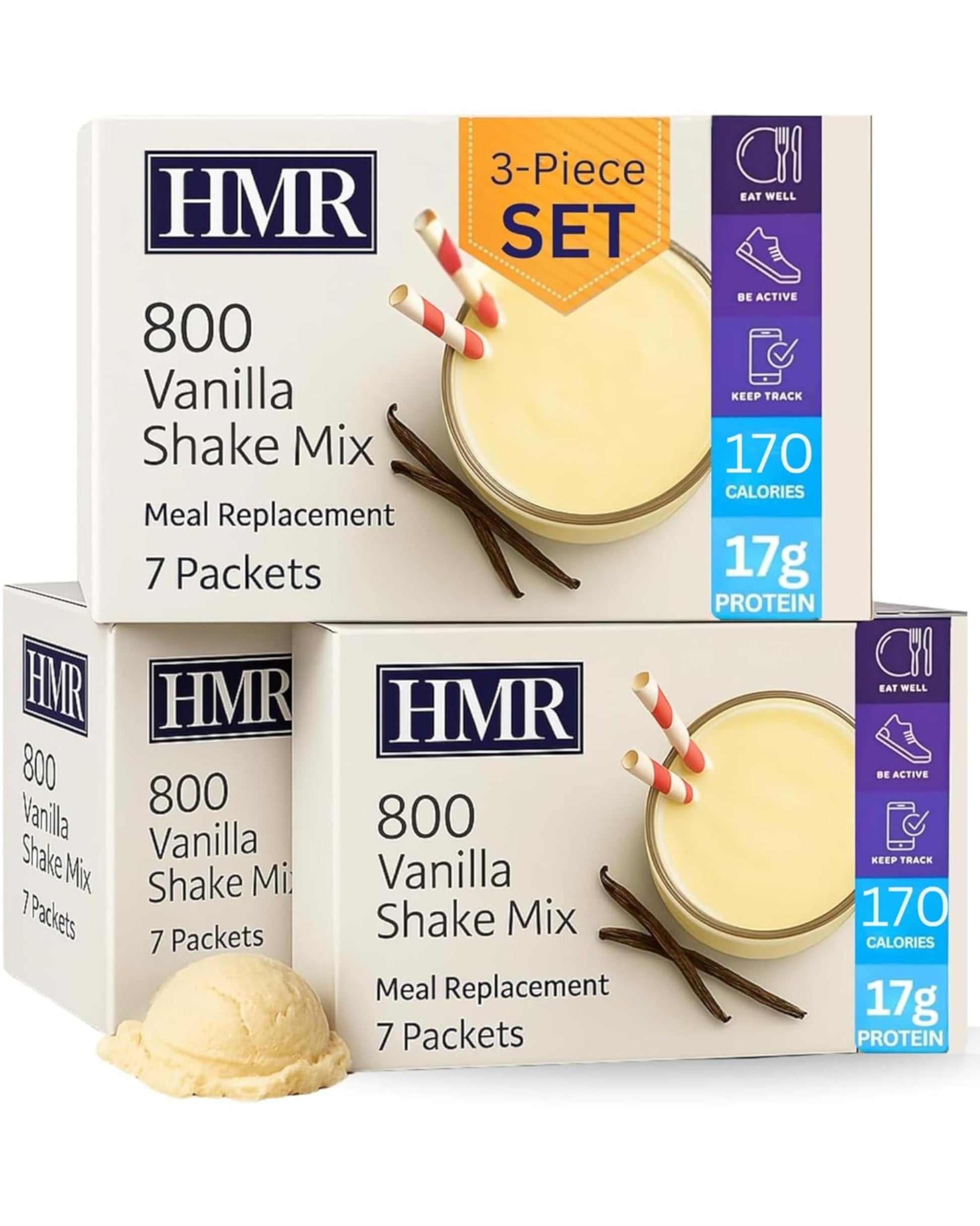 HMR 800 Vanilla Meal Replacement Shake Mix Powder, 33.39 Ounce