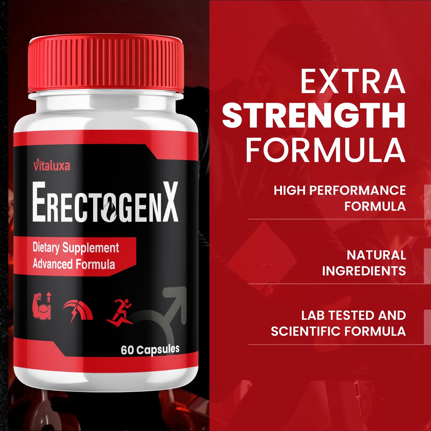 Vitaluxa ErectogenX Capsules 60 Count